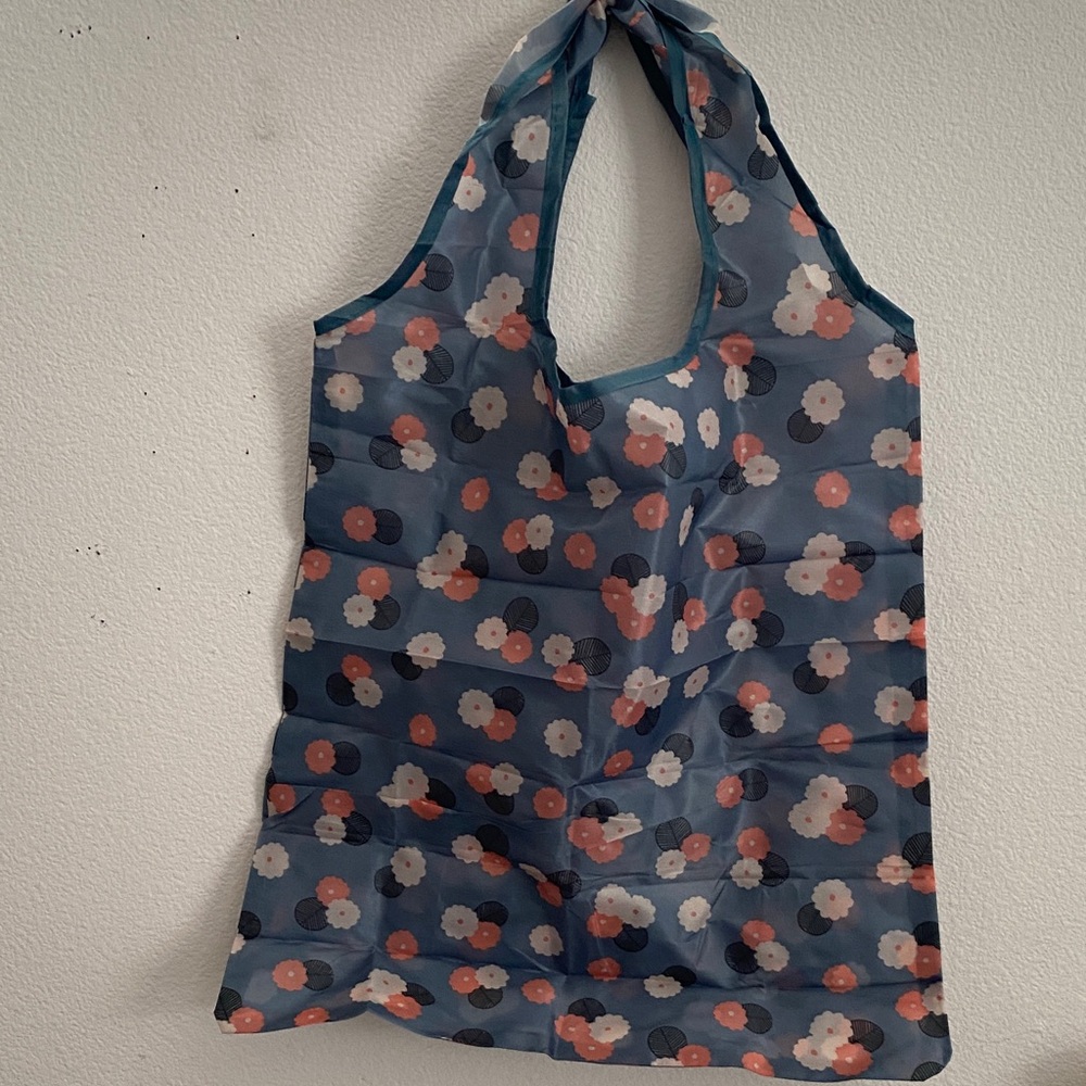 Floral Blue Tote Bag